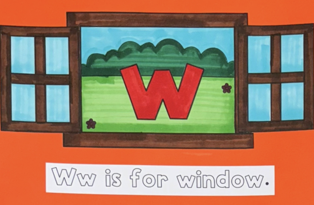 Letter w is for window craft activity
