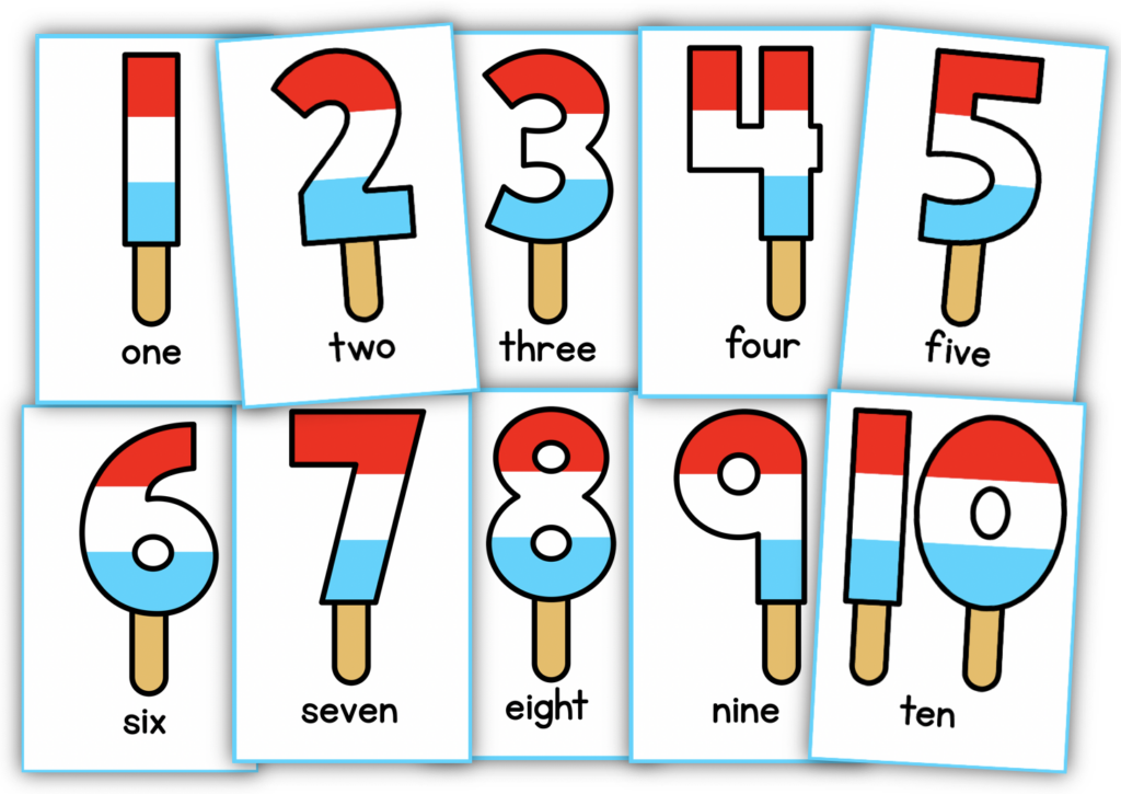 Popsicle Number Posters