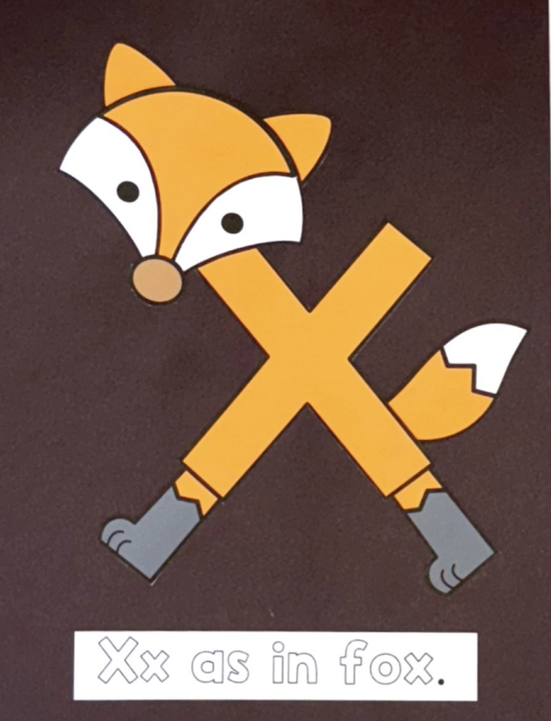Letter X as in fox preschool craft