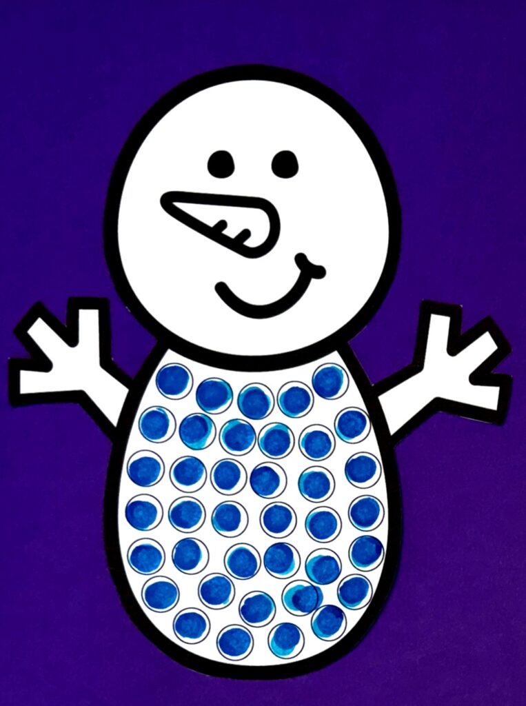 Snowman Dot Art