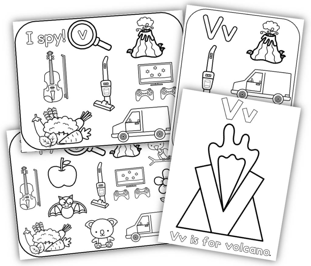 letter v worksheets preschool
