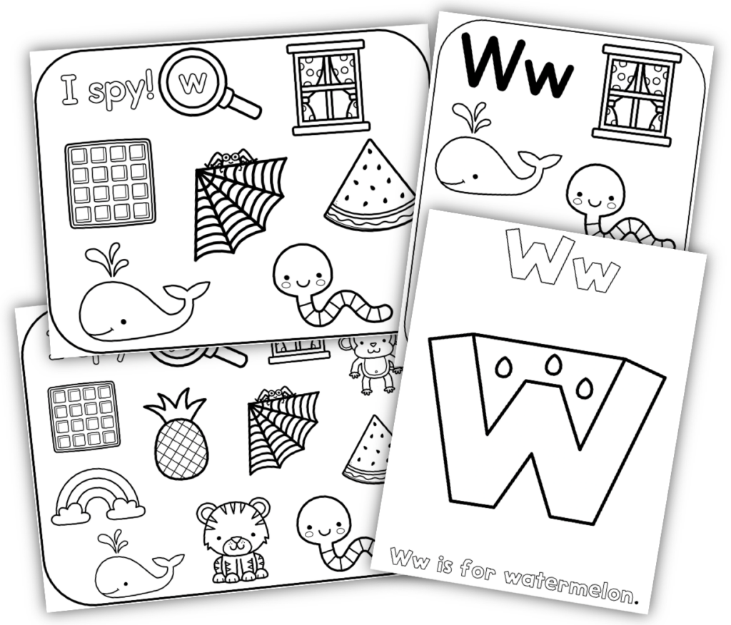 letter w worksheet printables