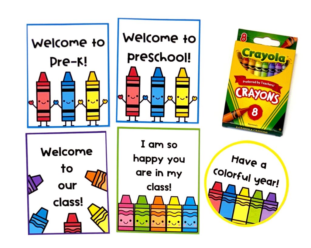 Back to School Tags for Crayon Box