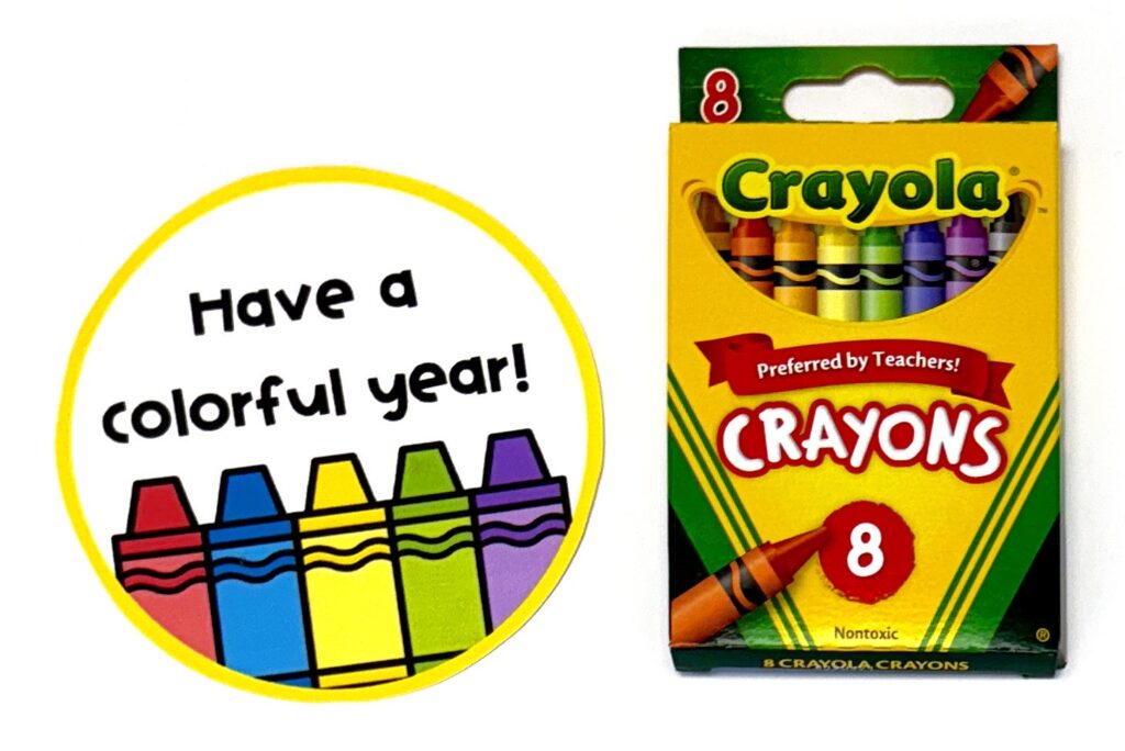 Box of Crayons Gift Tag