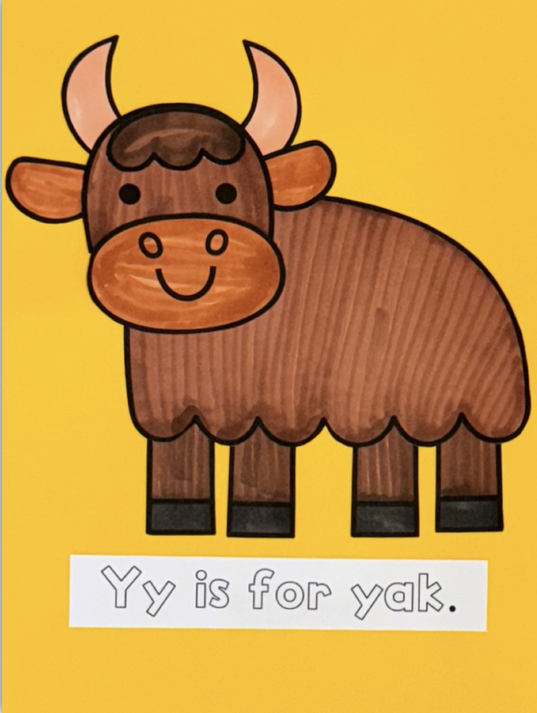 Letter Y is for yak