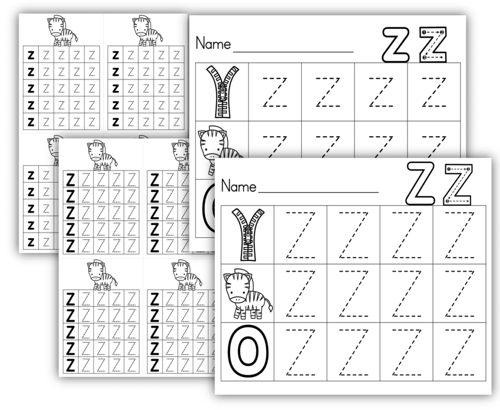 Letter z is for writing formation printables