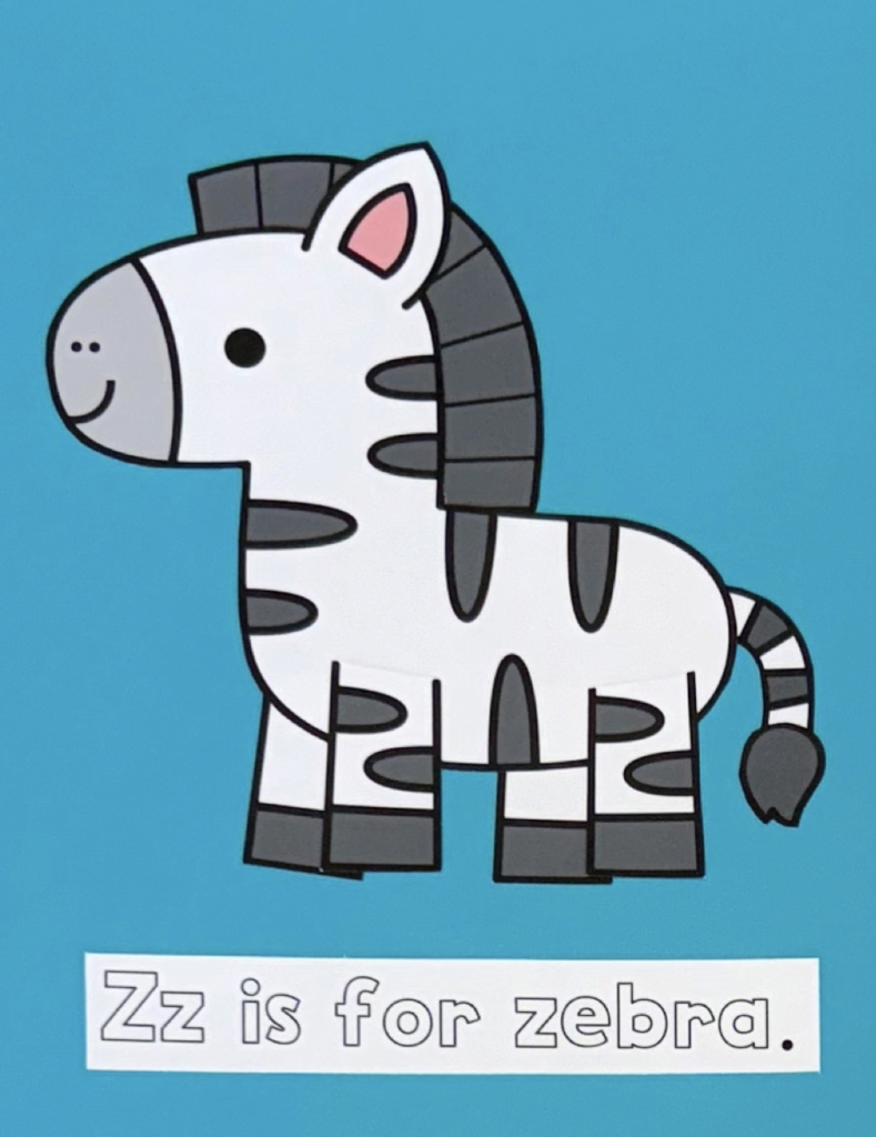 Letter z is for zebra