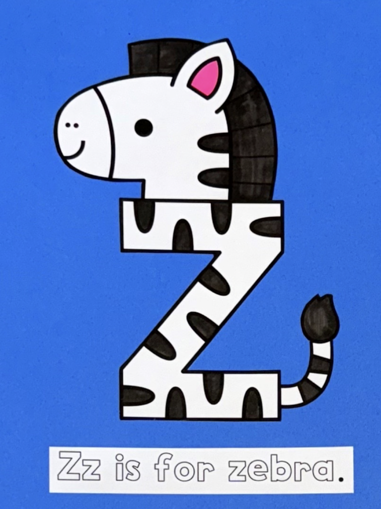 letter z is for zebra craft