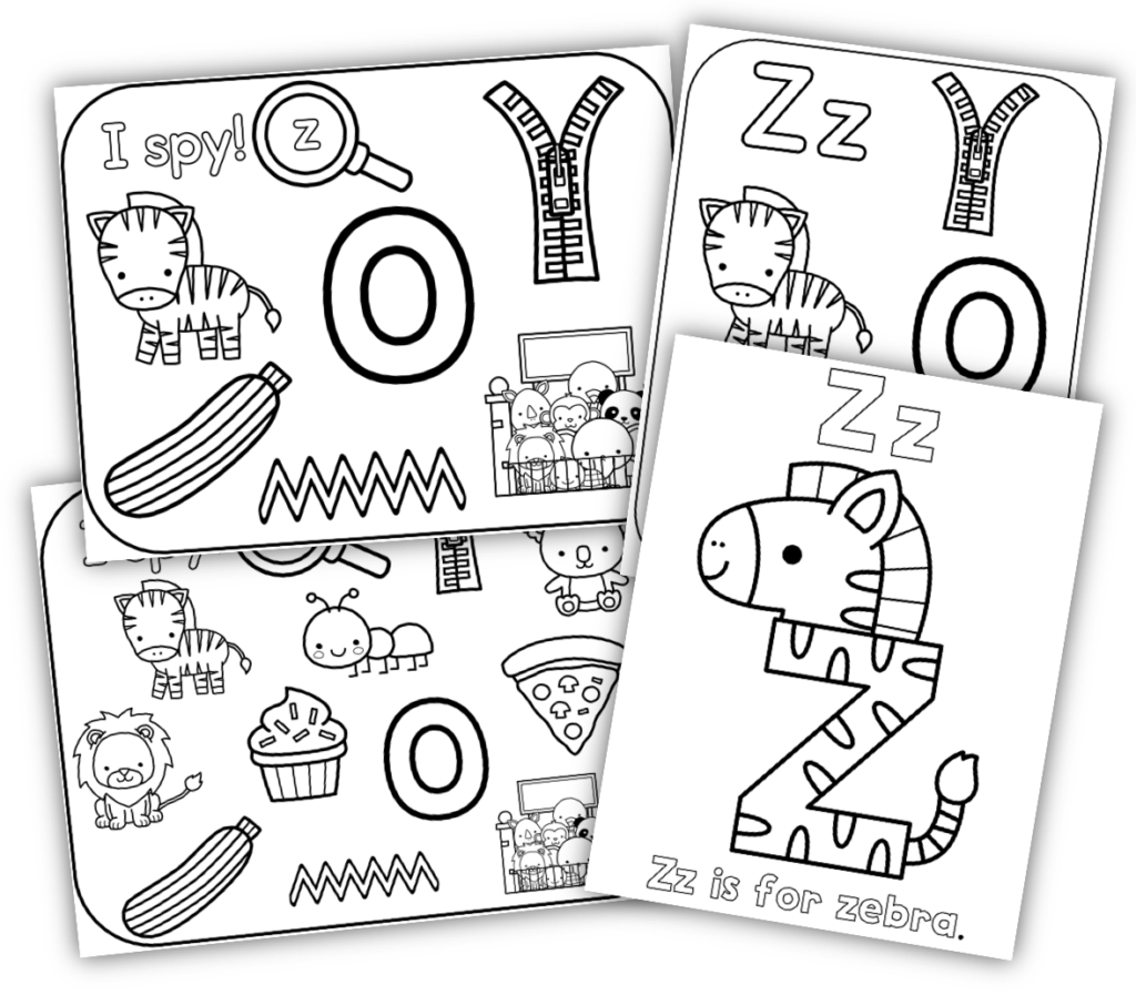letter z worksheets and coloring printables
