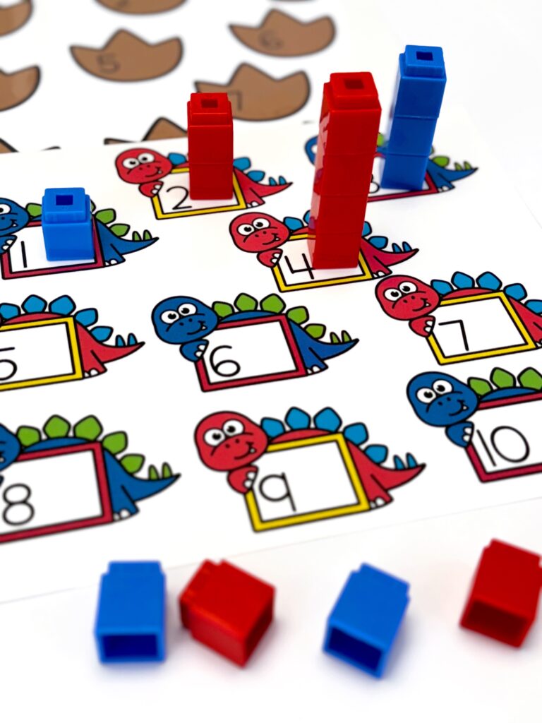 Dinosaur Math Number Towers