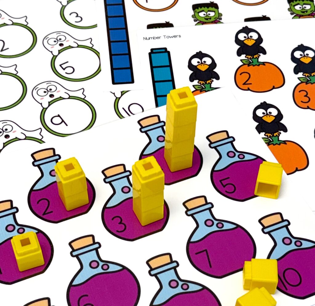 Potion Halloween Number Math Tower Mats