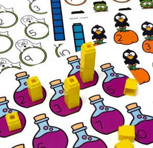 Halloween Math Tower Mats Potion