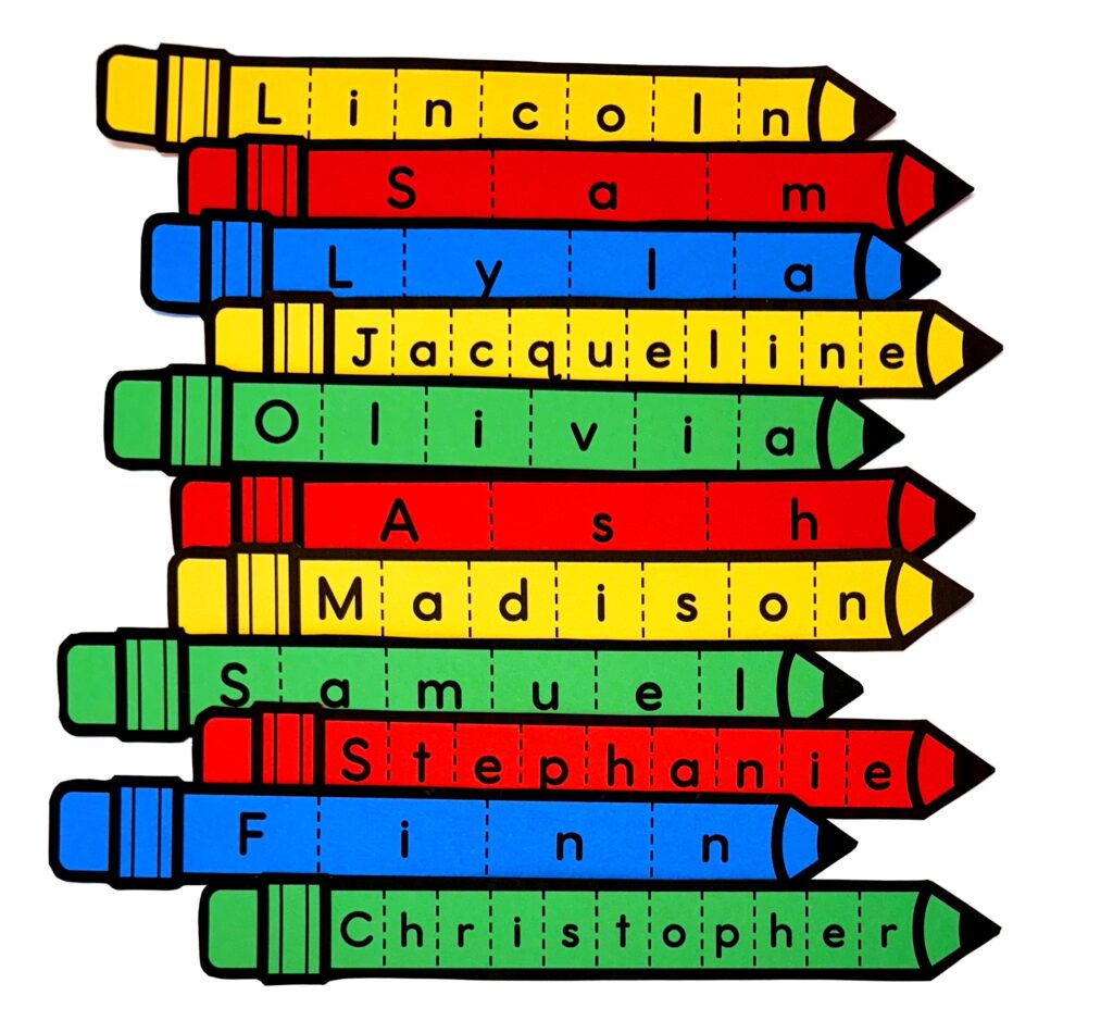 Pencil Name and Scissor Back To School Craft