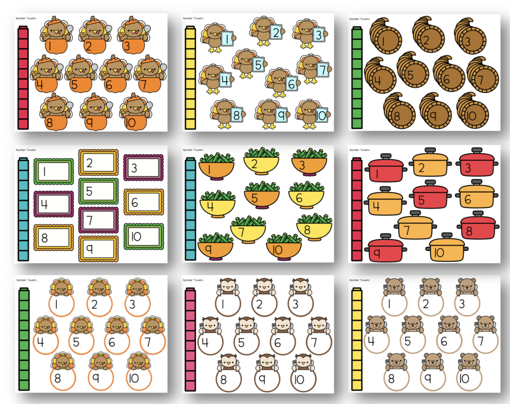Thanksgiving Number Math Towers